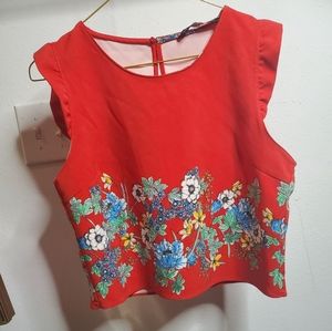 Zara collection top red